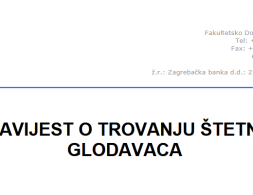 OBAVIJEST O TROVANJU ŠTETNIH GLODAVACA