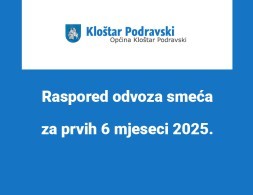 Raspored odvoza smeća za prvih 6 mjeseci 2025.