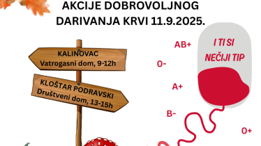 POZIV NA DOBROVOLJNO DARIVANJE KRVI