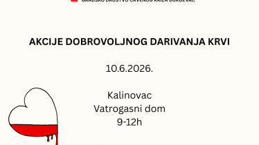 DOBROVOLJNO DARIVANJE KRVI, 10. LIPNJA 2026.