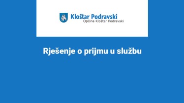 Rješenje o prijmu u službu