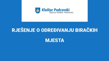 RJEŠENJE O ODREĐIVANJU BIRAČKIH MJESTA - Lokalni izborni 2025