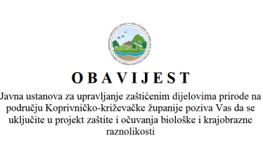 O B A V I J E S T - Zaštita i očuvanje bijele rode (Ciconia ciconia)