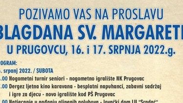 Turistička zajednica područja "Dravski peski" i Općina Kloštar Podravski u suradnji s udrugama iz Prugovca organiziraju proslavu blagdana Sv. Margarete u Prugovcu