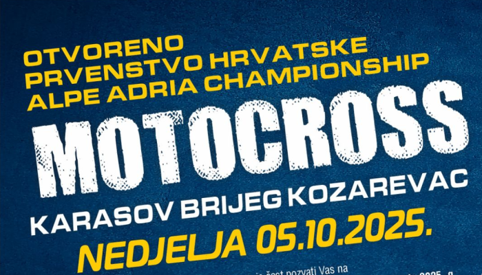 NAJAVA OTVORENOG PRVENSTVA HRVATSKE:  MOTOCROSS, KARASOV BRIJEG U KOZAREVCU