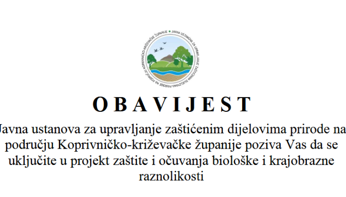O B A V I J E S T - Zaštita i očuvanje bijele rode (Ciconia ciconia)