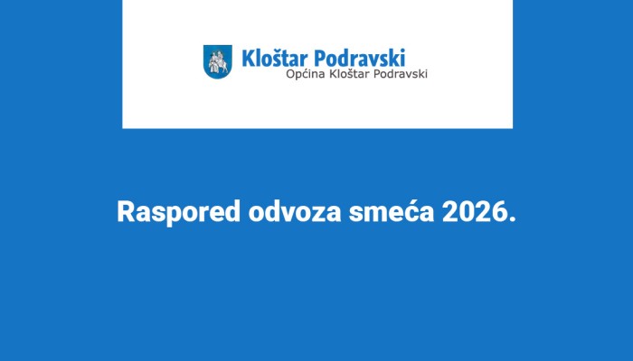 Raspored odvoza smeća 2026.
